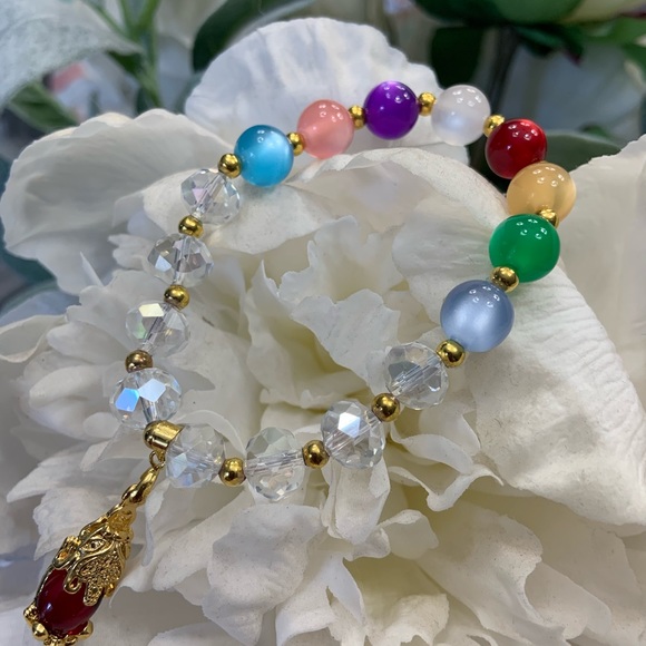 Brand new moonstone bracelet with piyao good luck charm - Picture 3 of 5